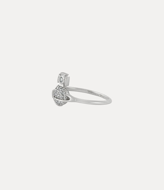 Vivienne Westwood Tamia Ring in PLATINUM/WHITE CZ